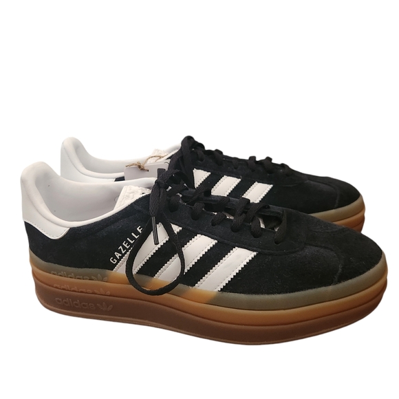 adidas Shoes - NWT ADIDAS Gazelle Bold Triple Gum Platform Black Suede 8.5 RUNS BIG